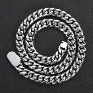 DUOMI Jewelry waterproof stainless steel cuban chain hip hop necklace