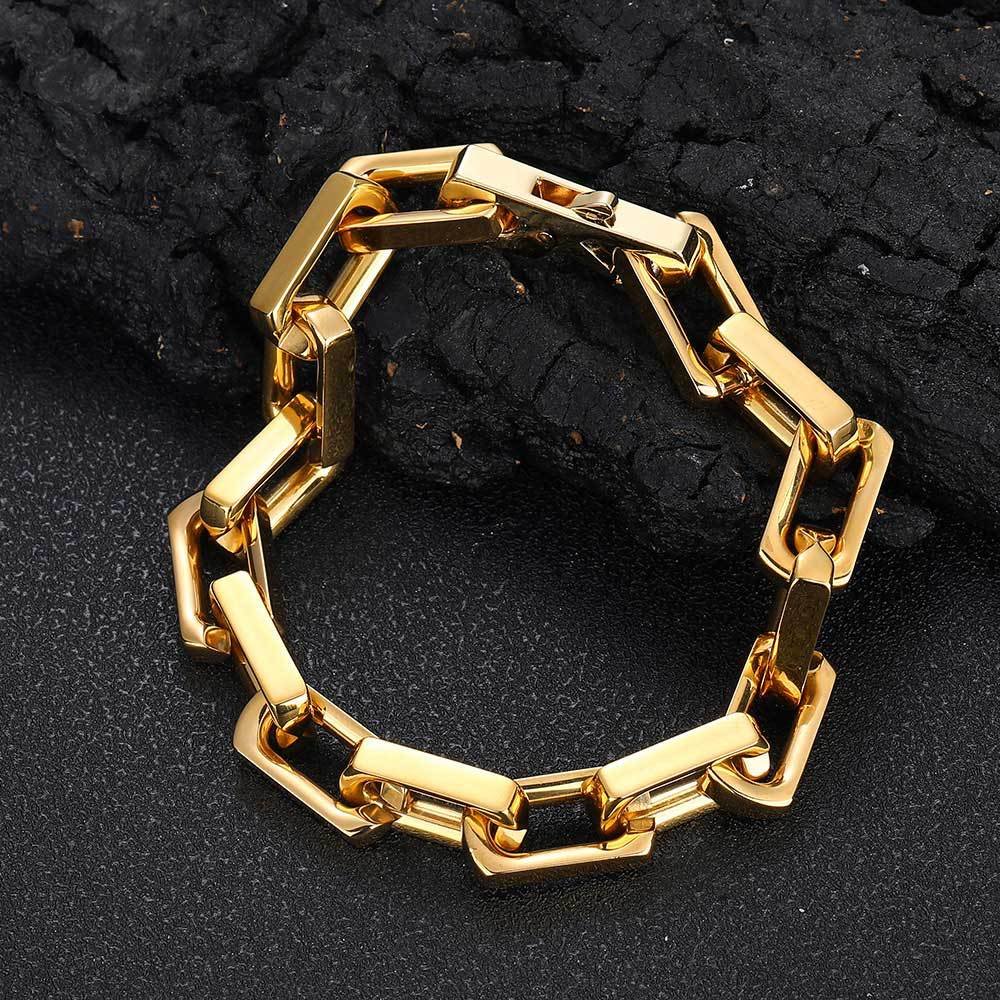 DUOMI Jewelry waterproof stainless steel hip hop bracelet