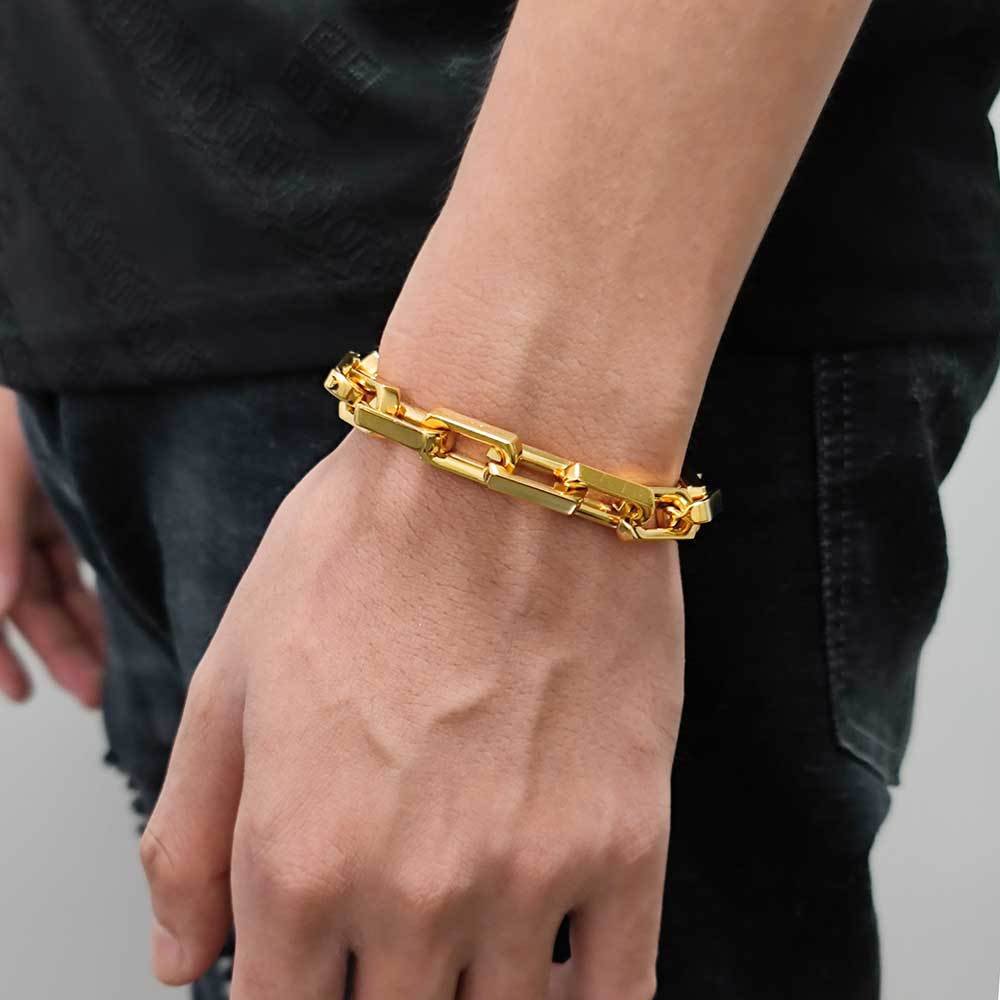 DUOMI Jewelry waterproof stainless steel hip hop bracelet