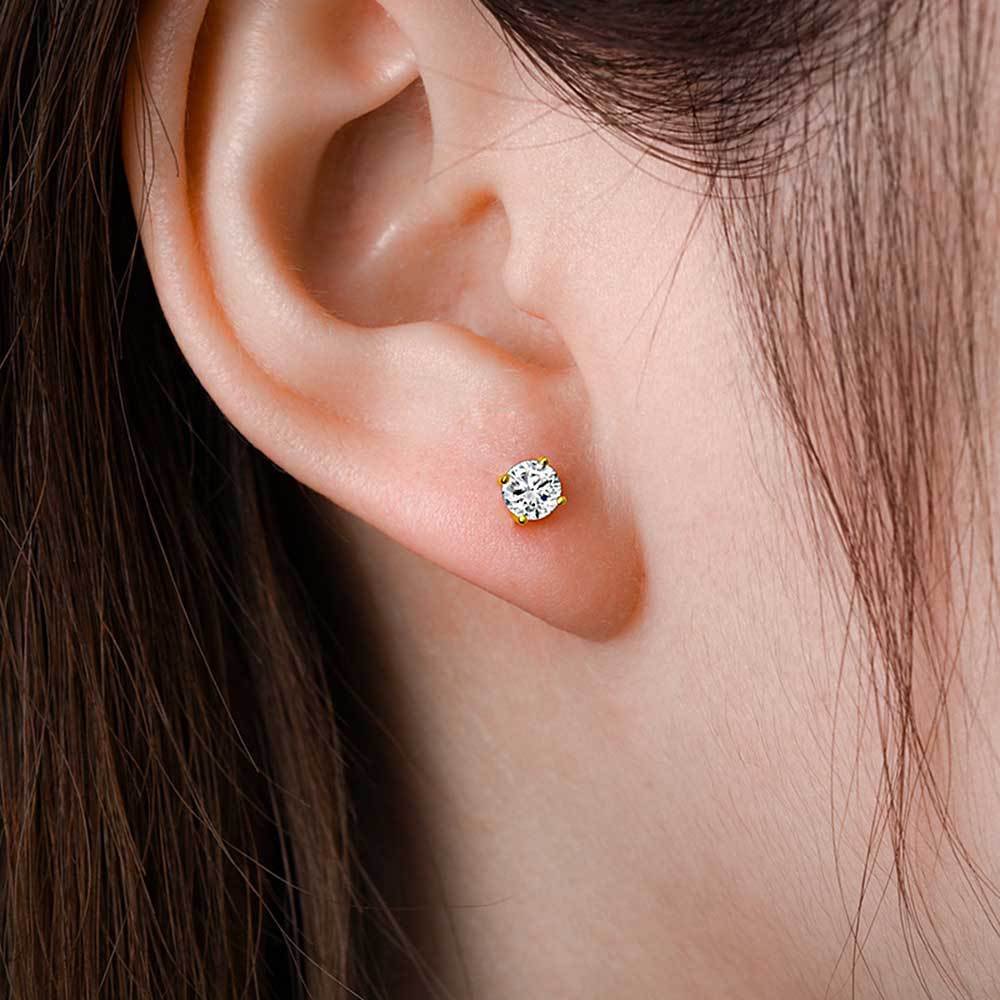 DUOMI Jewelry waterproof stainless steel cz hip hop earrings
