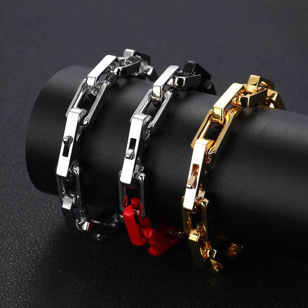 DUOMI Jewelry waterproof stainless steel hip hop bracelet