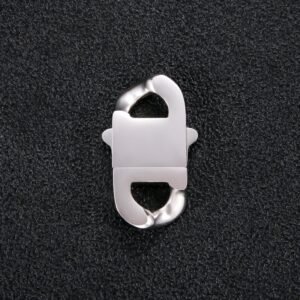 Stainless Steel Flat Double Push Cuban Chain Clasp - image 1