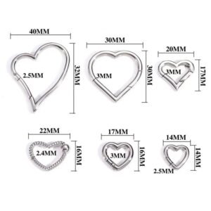 Stainless Steel Heart Spring Clasp - image 1