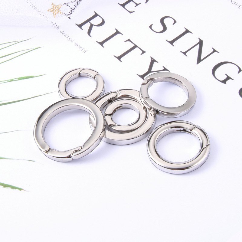 Stainless Steel Flat Wire Round Spring Clasp - image 3