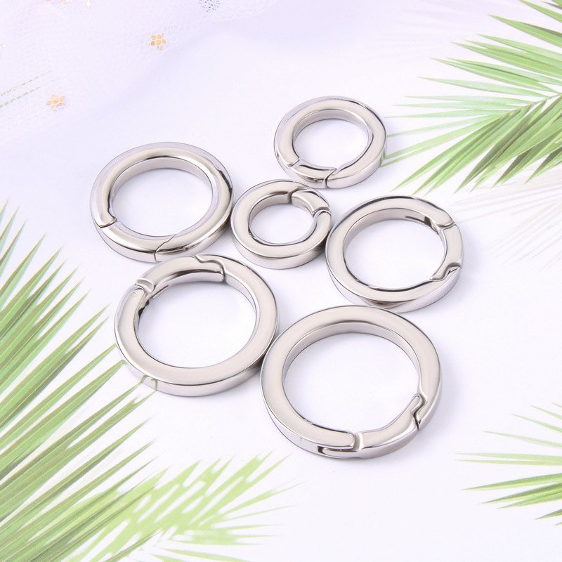 Stainless Steel Flat Wire Round Spring Clasp - image 4