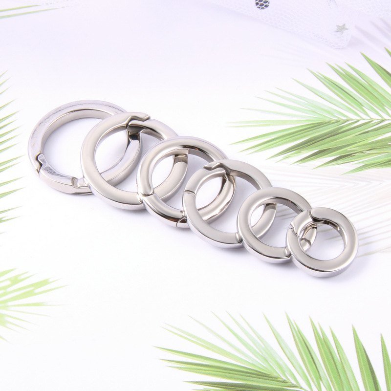 Stainless Steel Flat Wire Round Spring Clasp - image 5