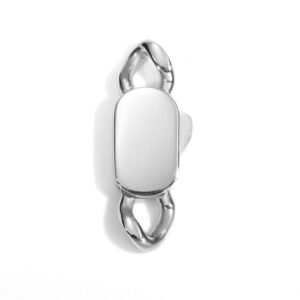 Stainless Steel Oval Push Cuban Chain Clasp - image 1