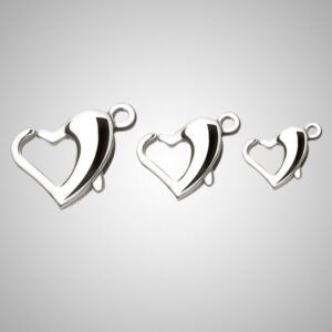 Stainless Steel Heart Jewelry Clasp - image 1