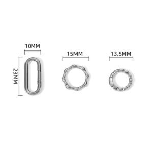 Stainless Steel Bamboo Shape Jewelry Clasp - image 1