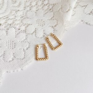 Gold Pave Mini Hoop Earrings - image 1