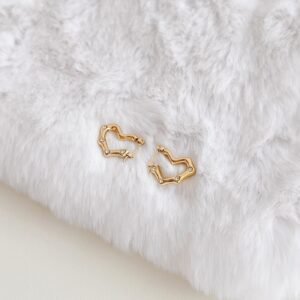 Gold Rope Round Hoop Earrings - image 1