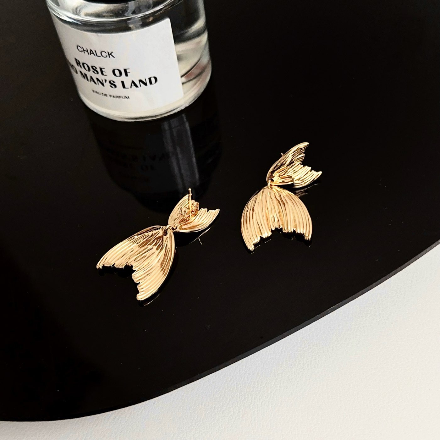 Gold Moon Star Dangle Earrings - image 5