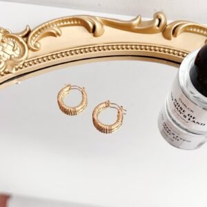 Gold Classic Huggie Hoop Earrings - image 1