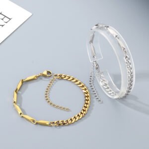 DUOMI Jewelry waterproof stainless steel cuban chain bracelet