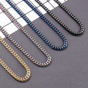 DUOMI Jewelry waterproof stainless steel cuban chain hip hop bracelet