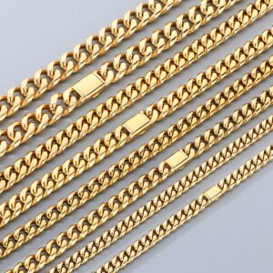 DUOMI Jewelry waterproof stainless steel cuban chain hip hop bracelet