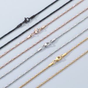 DUOMI Jewelry waterproof stainless steel snake chain pendant