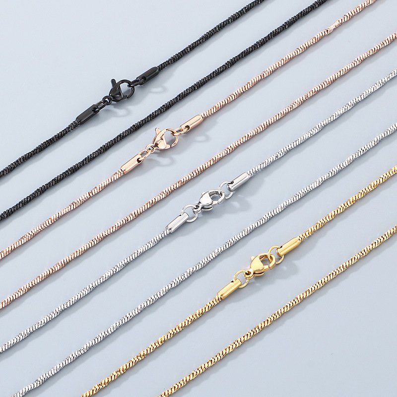 DUOMI Jewelry waterproof stainless steel snake chain pendant