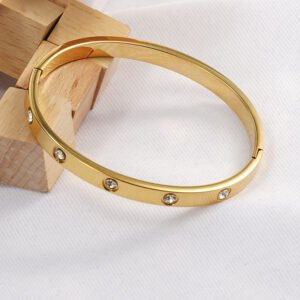 DUOMI Jewelry waterproof stainless steel cz bracelet