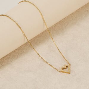 DUOMI Jewelry waterproof stainless steel cz necklace