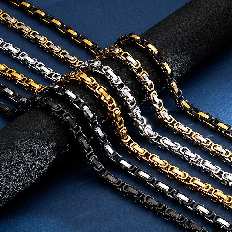 DUOMI Jewelry waterproof stainless steel hip hop necklace