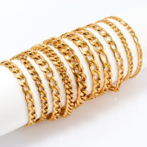 DUOMI Jewelry waterproof stainless steel cuban chain hip hop bracelet
