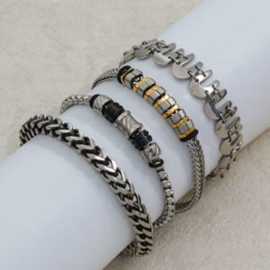 DUOMI Jewelry waterproof stainless steel cuban chain hip hop bracelet