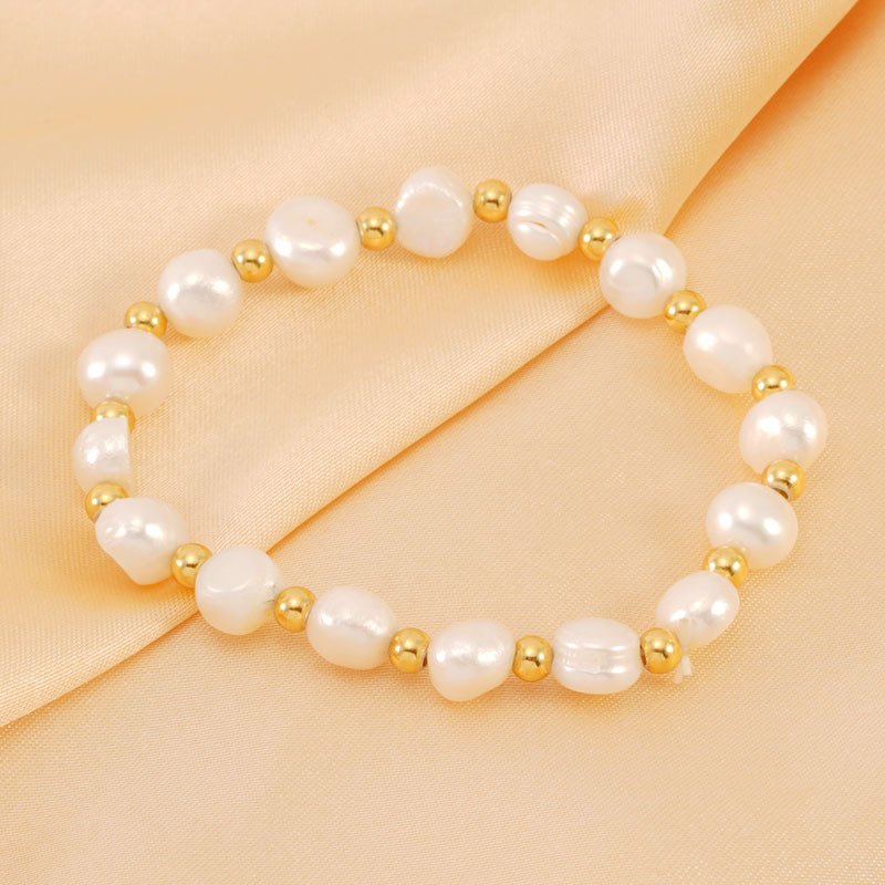 DUOMI Jewelry waterproof stainless steel pearl bracelet