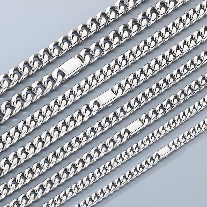 DUOMI Jewelry waterproof stainless steel cuban chain bracelet