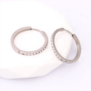 DUOMI Jewelry waterproof stainless steel cz earrings