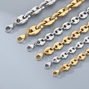 DUOMI Jewelry waterproof stainless steel hip hop necklace