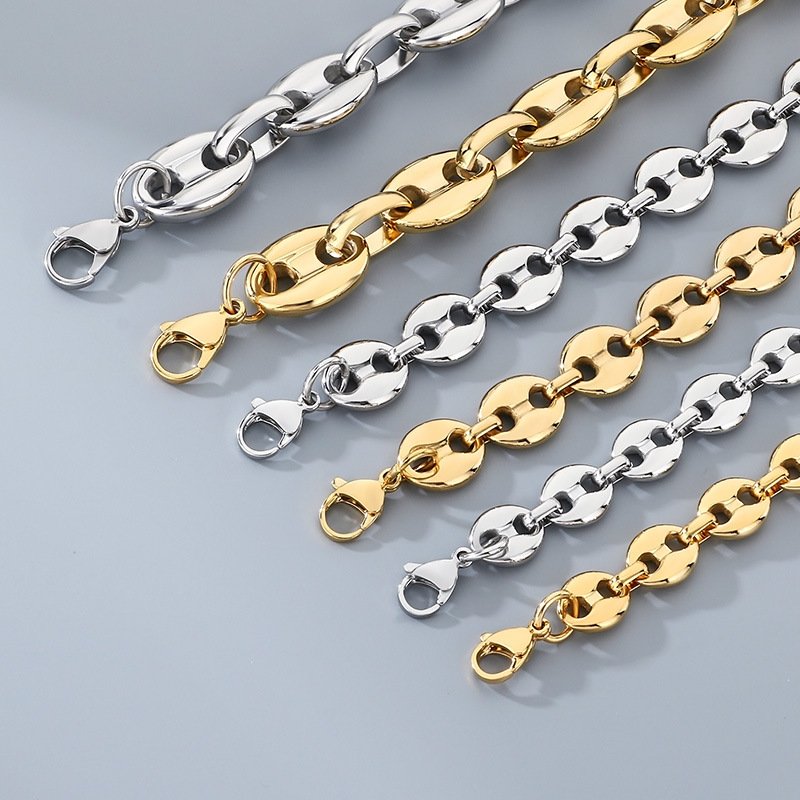 DUOMI Jewelry waterproof stainless steel hip hop necklace