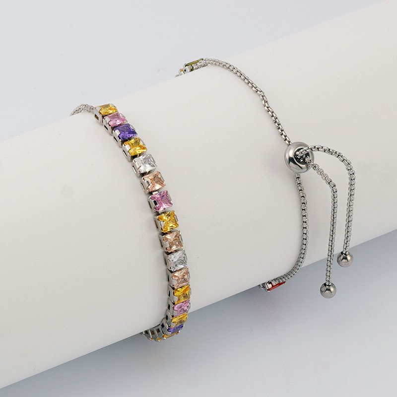 DUOMI Jewelry waterproof stainless steel cz bracelet