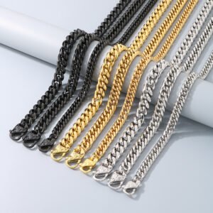 DUOMI Jewelry waterproof stainless steel cuban chain bracelet