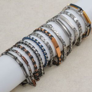 DUOMI Jewelry waterproof stainless steel cz bracelet