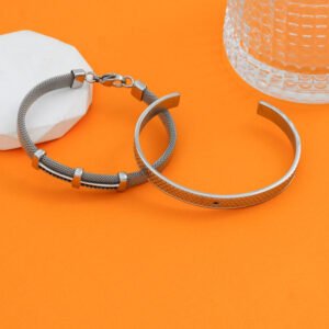 DUOMI Jewelry waterproof stainless steel cz bracelet