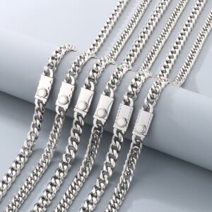 DUOMI Jewelry waterproof stainless steel cuban chain bracelet