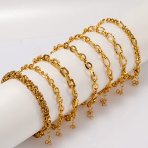 DUOMI Jewelry waterproof stainless steel cuban chain hip hop bracelet