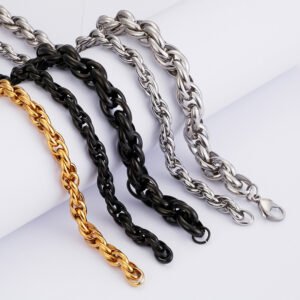 DUOMI Jewelry waterproof stainless steel hip hop necklace