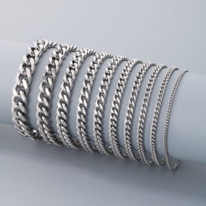DUOMI Jewelry waterproof stainless steel cuban chain bracelet
