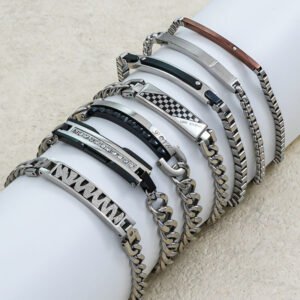 DUOMI Jewelry waterproof stainless steel cuban chain hip hop bracelet