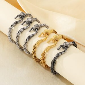 DUOMI Jewelry waterproof stainless steel hip hop bracelet