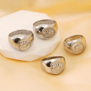 DUOMI Jewelry waterproof stainless steel hip hop ring