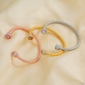 DUOMI Jewelry waterproof stainless steel cz bracelet