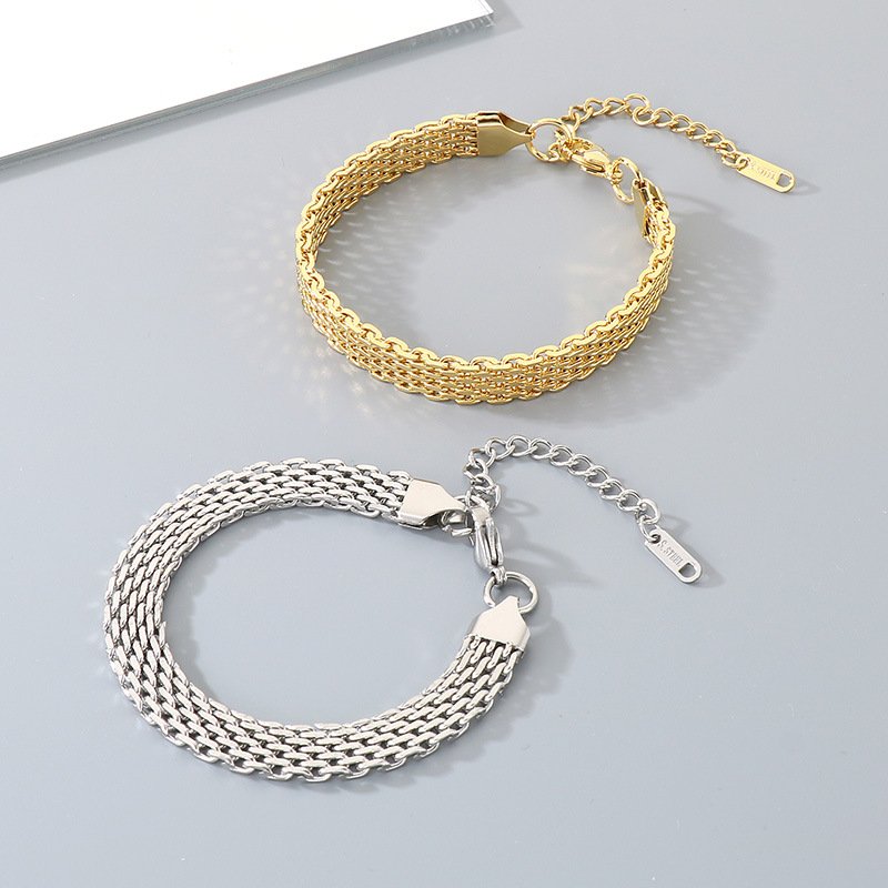 DUOMI Jewelry waterproof stainless steel tennis chain bracelet