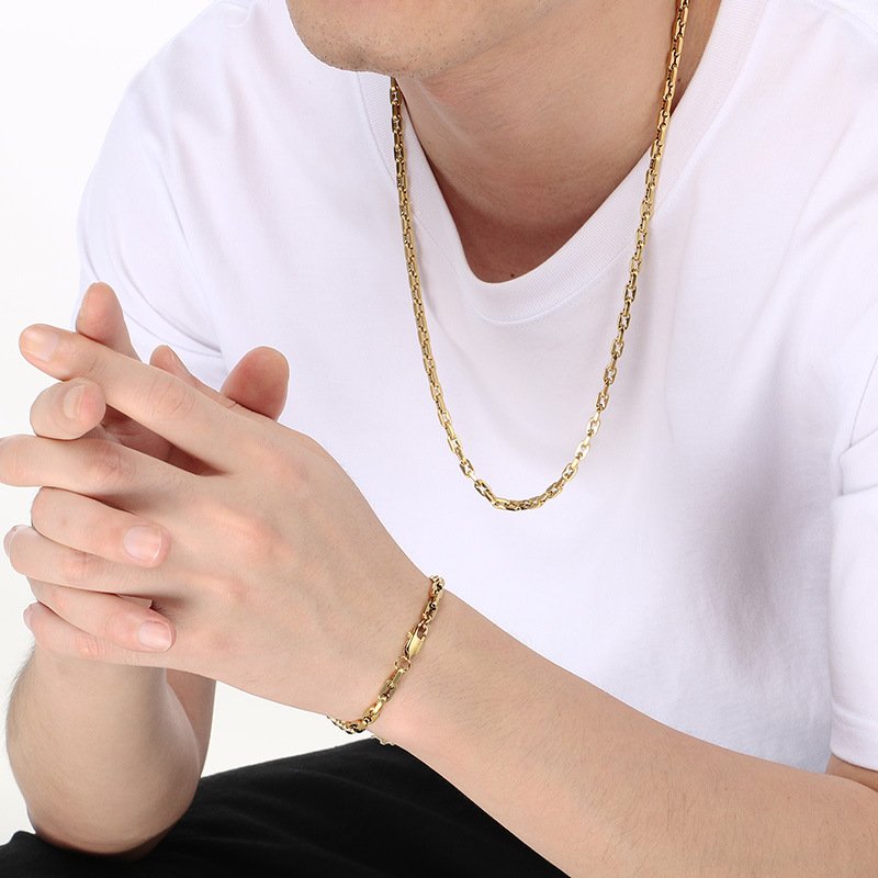 DUOMI Jewelry waterproof stainless steel hip hop bracelet