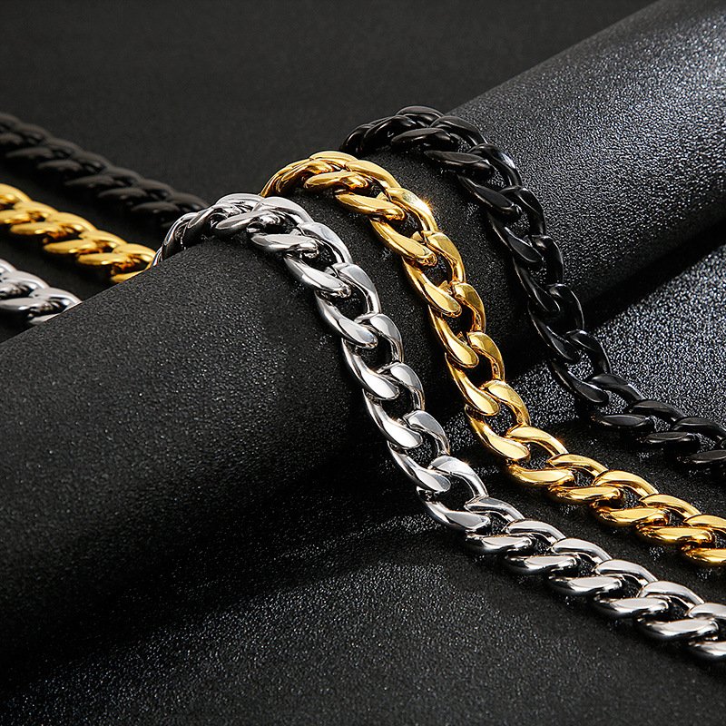 DUOMI Jewelry waterproof stainless steel cuban chain bracelet
