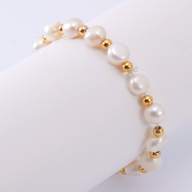 DUOMI Jewelry waterproof stainless steel pearl bracelet