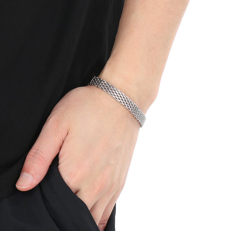 DUOMI Jewelry waterproof stainless steel tennis chain bracelet