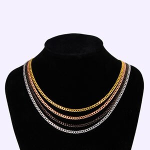 DUOMI Jewelry waterproof stainless steel cuban chain necklace